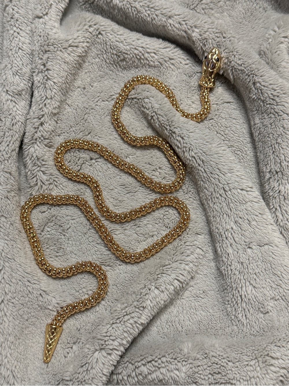 Gold Tone Snake Wrap Necklace – Costume Jewelry ✨🐍